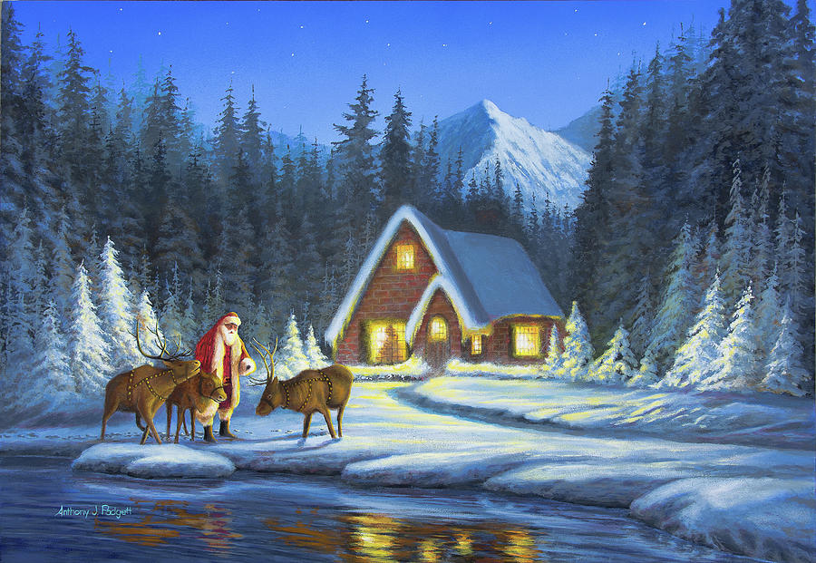 North Pole Hideaway Painting by Anthony J Padgett