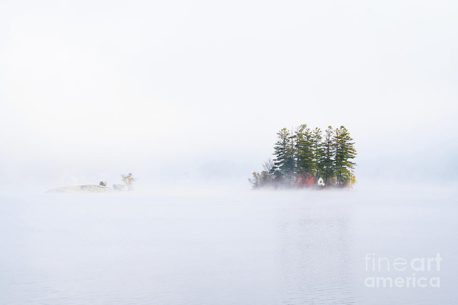 North Pond Autumn Mist Photograph by Benjamin Williamson