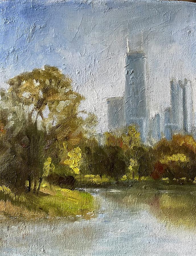North pond Lincoln park Chicago  Painting by Will Germino
