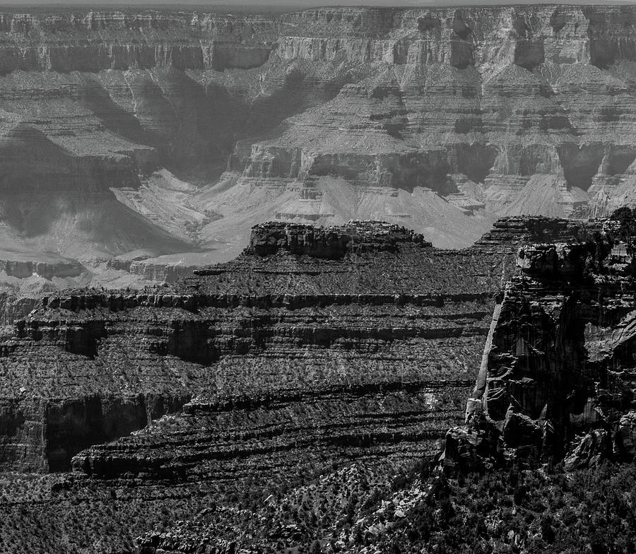 North Rim Grand Canyon 15 BW Photograph by Renny Spencer