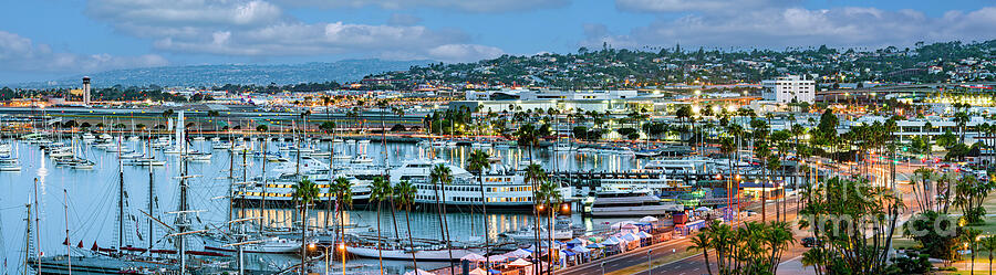 North San Diego Bay Panorama Photograph by David Zanzinger