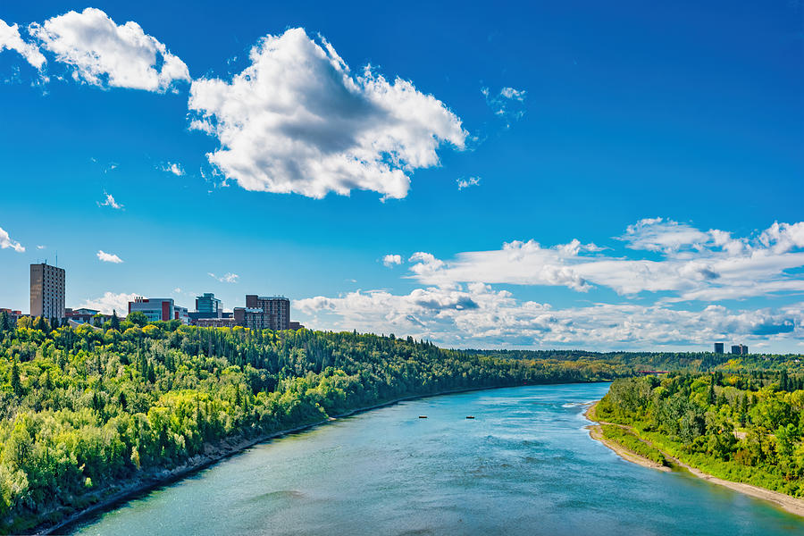 North Saskatchewan River in Edmonton Alberta Canada University of Alberta Photograph by Benedek