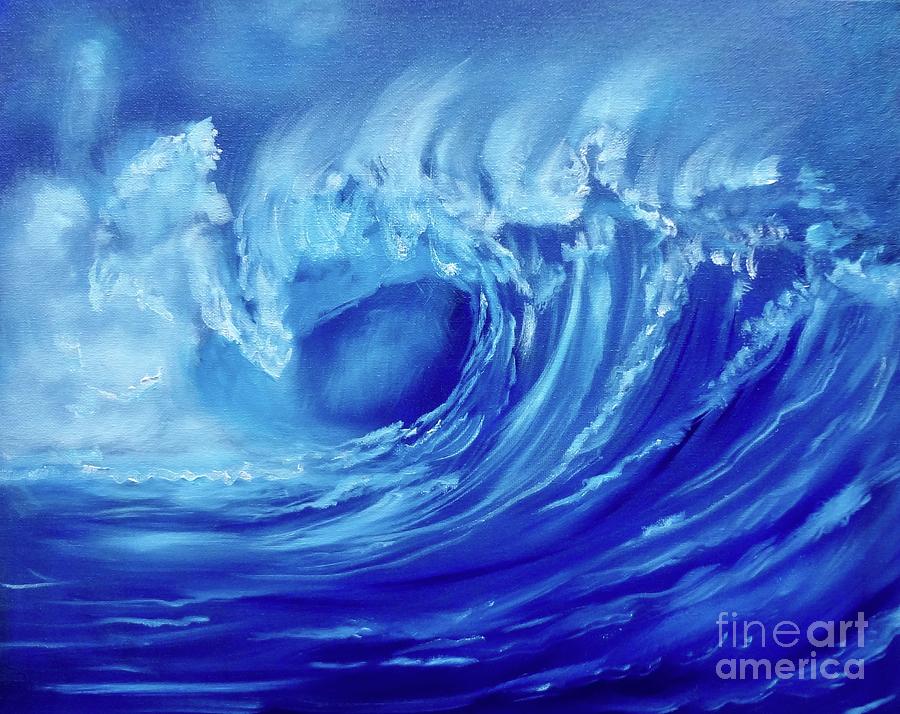 North  Shore Rip Curl 1 Painting by Jenny Lee