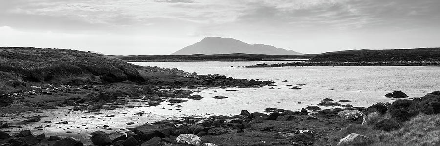 North Uist Loch outer hebrides scotland black and white Photograph by Sonny Ryse