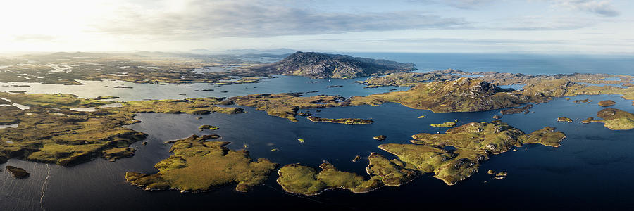 North Uist Lochs and Mountains Aerial Outer Hebrides Photograph by Sonny Ryse