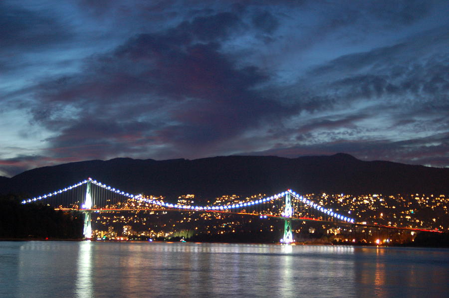 North Vancouver At Night Photograph by James Cousineau