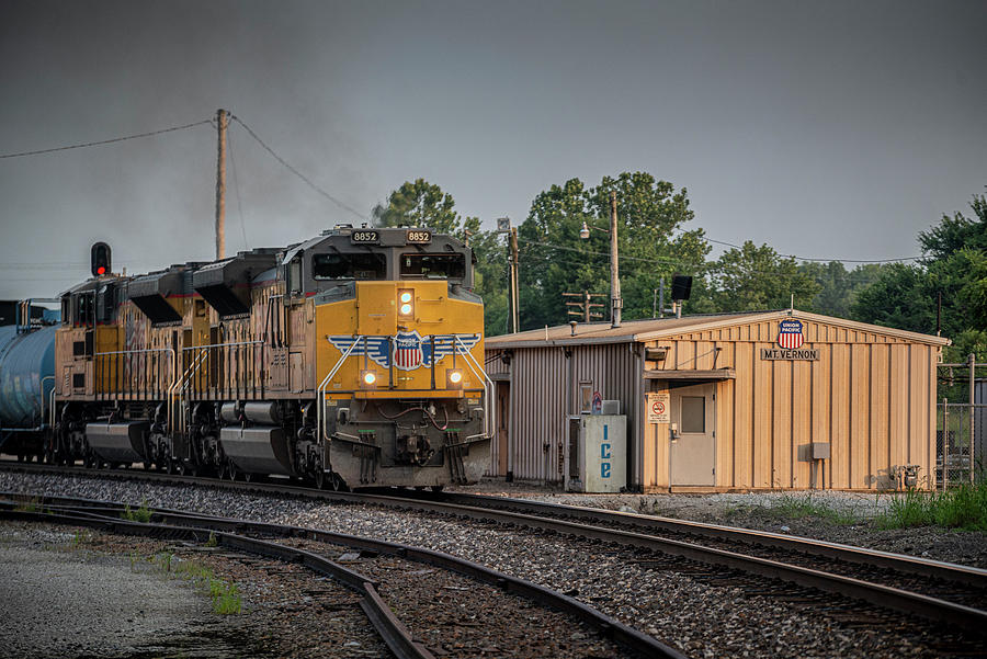 Northbound Union Pacific Freight At Mount Vernon Illinois Photograph