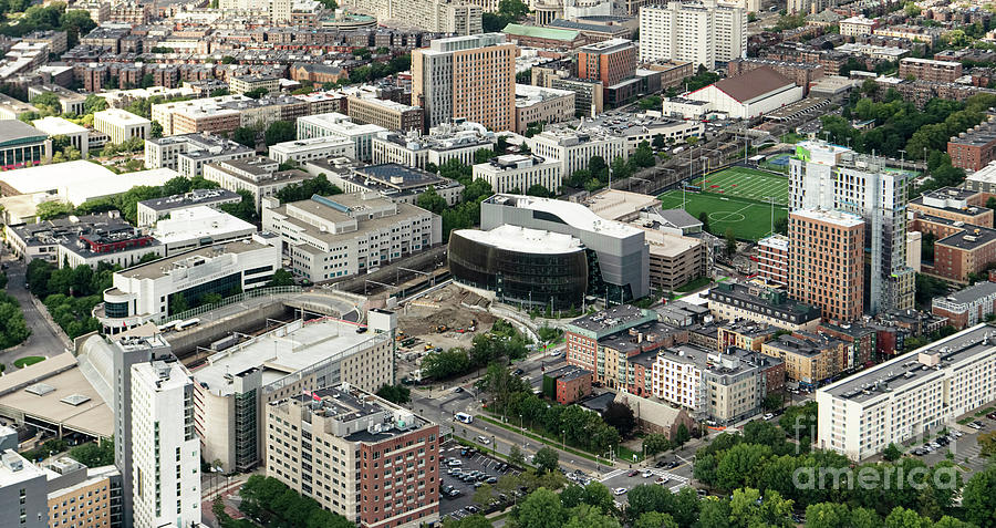 Northeastern University Campus Aerial Photograph by David Oppenheimer