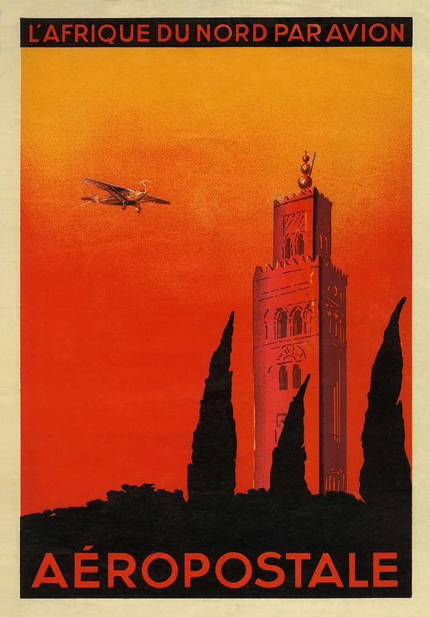 Northern Africa - Landscape Illustration - Vintage Travel Poster Painting