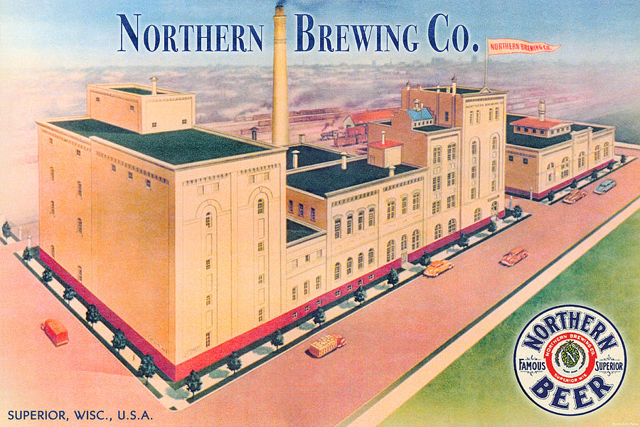 Northern Brewing Co Drawing by Zenith City Press