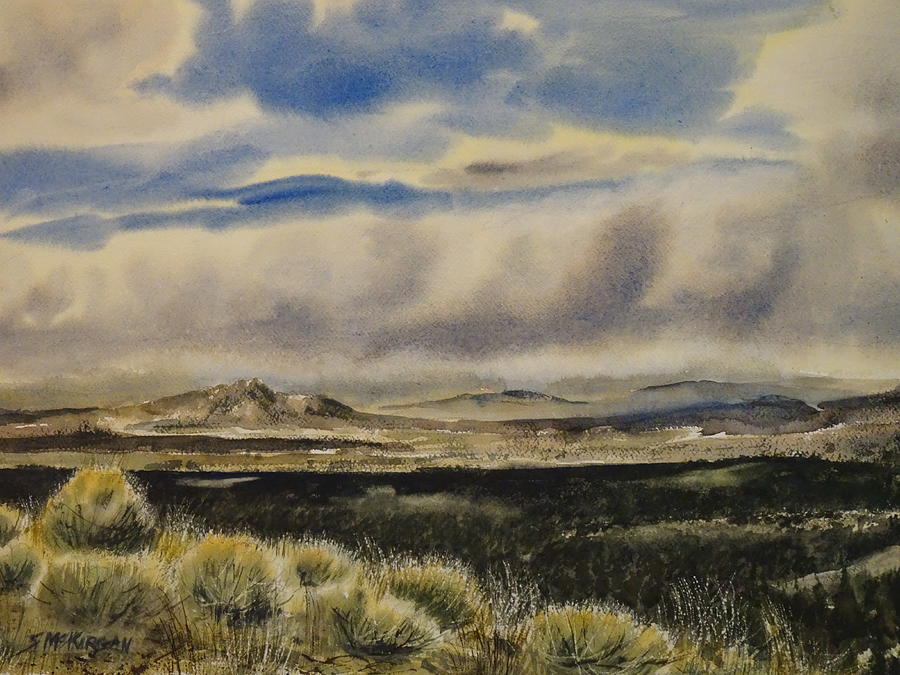 Landscape Painting - Northern California Clouds by Sally McKirgan