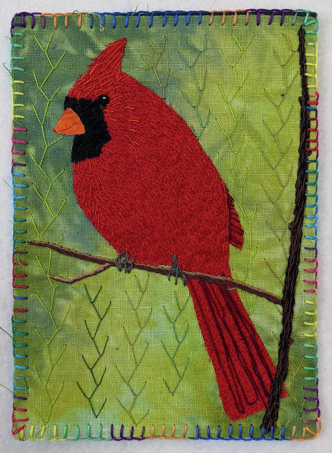Northern Cardinal Tapestry - Textile by Martha Ressler