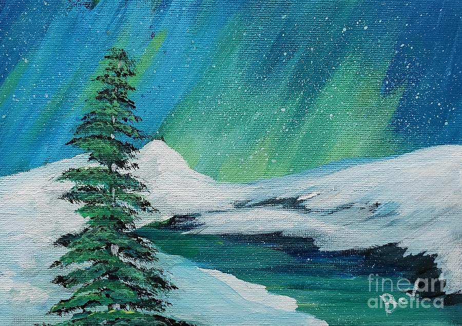Northern Lights-3 Painting by Beverly Livingstone