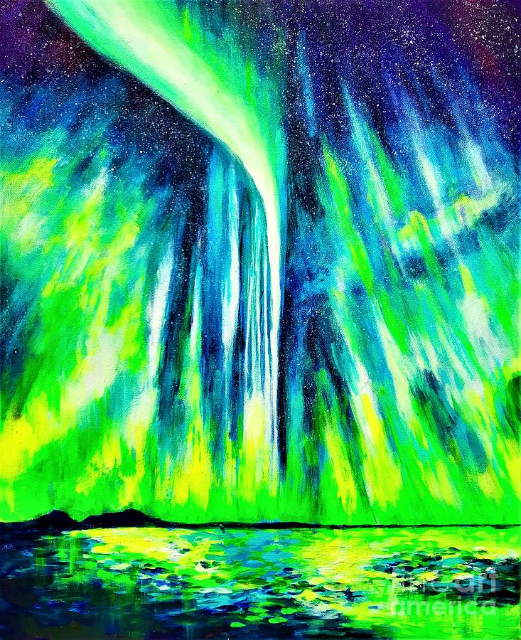 Northern Lights  Painting by Allison Constantino