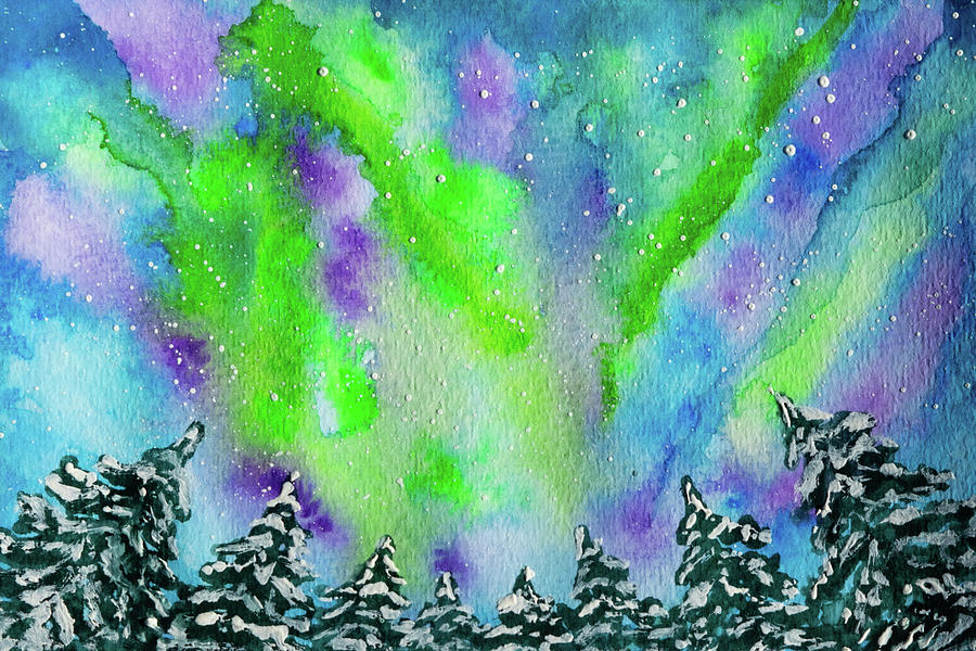 Northern Lights Painting by Bonny Puckett