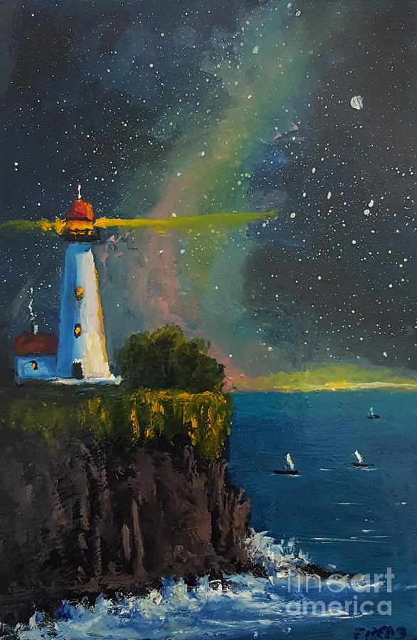 Northern Lights Painting by Fred Wilson