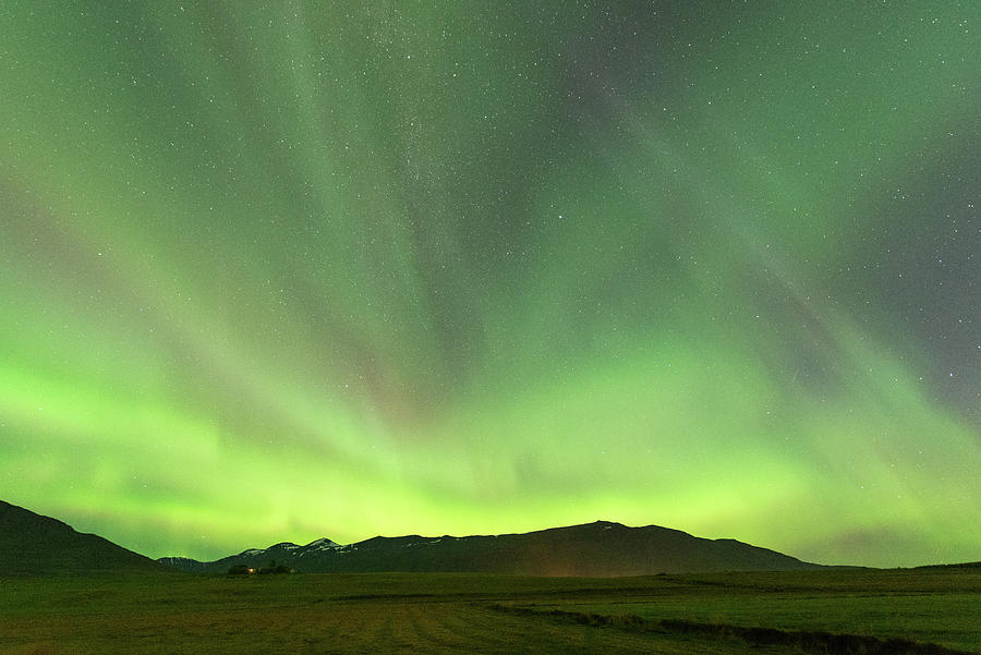 Northern lights in Akureyri, Iceland Digital Art by Michael Lee
