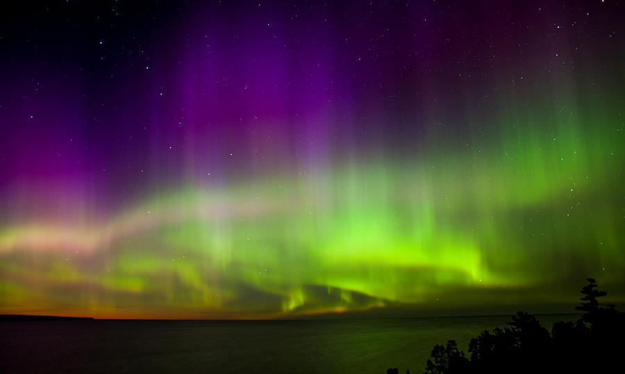 Northern lights in Michigan 17 Photograph by Al Keuning - Pixels