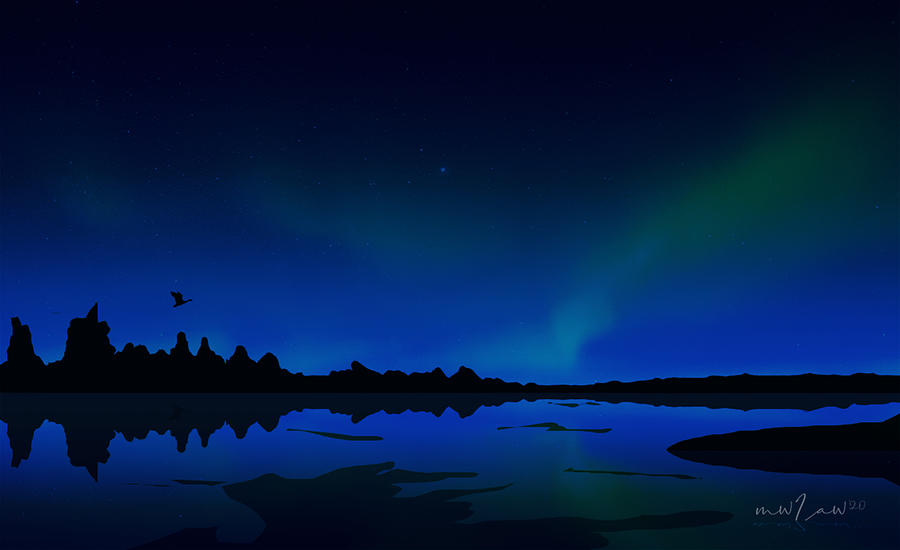 Canada Digital Art - Northern Lights by Mark Law