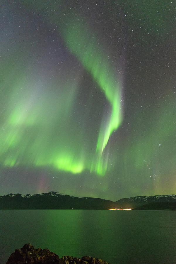 Northern lights near Akureyri, Iceland Digital Art by Michael Lee Northern lights near Akureyri, Iceland Digital Art by Michael Lee