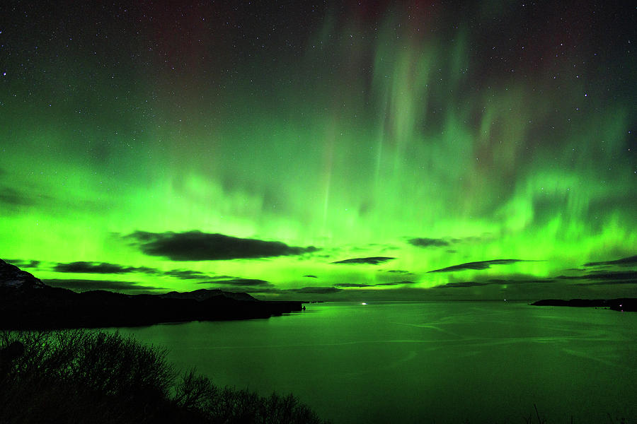 Northern Lights over Monashka Bay - 2 Photograph by Ken Leeper - Fine ...