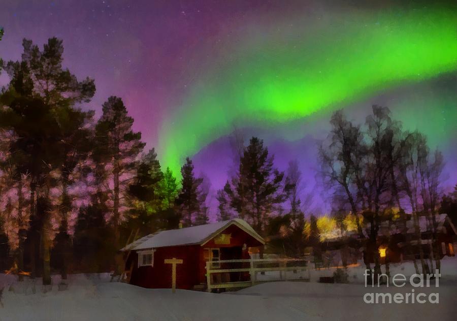 Northern Lights Photograph - Northern Lights Palette by Eva Lechner