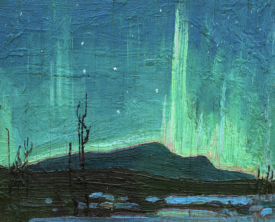 Winter Painting - Northern Lights by Tom Thomson