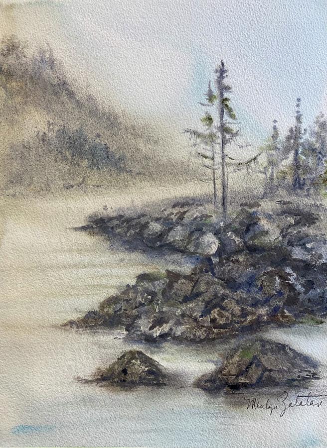 Northern Mist Painting by Marilyn Zalatan