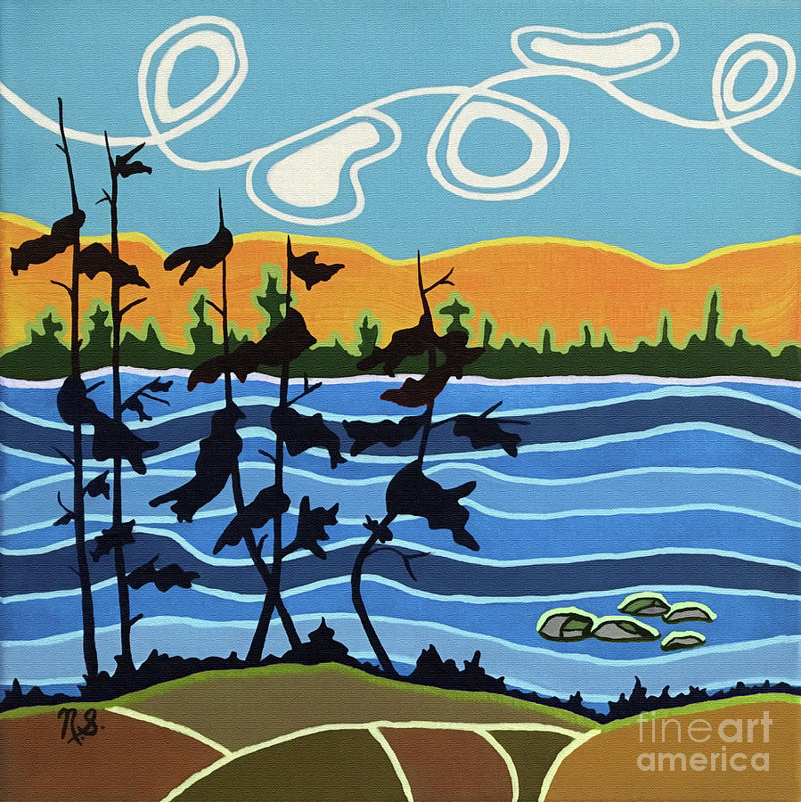 Northern River Painting by Nina Silver