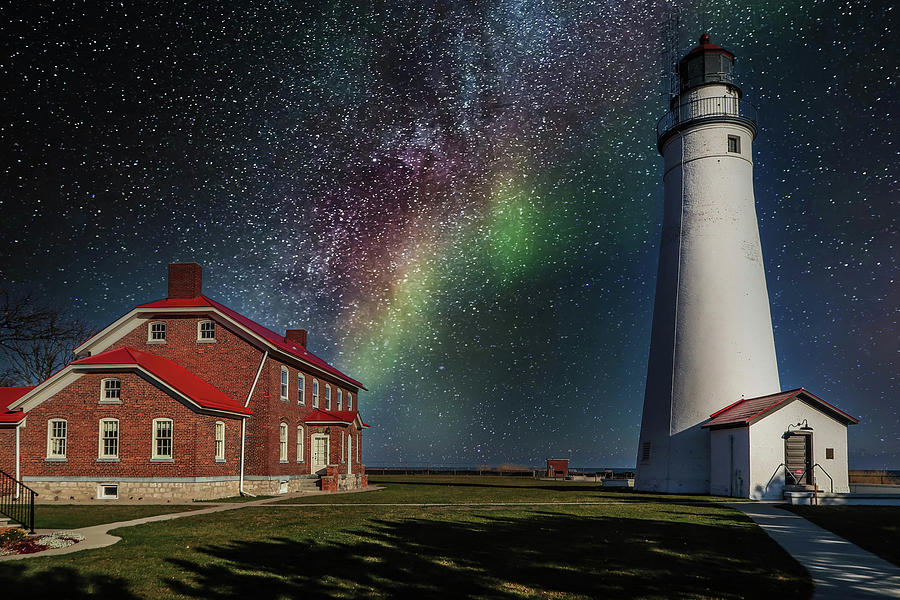 Northern Sky Lighthouse IMG_3672 HRes Photograph by Michael Thomas