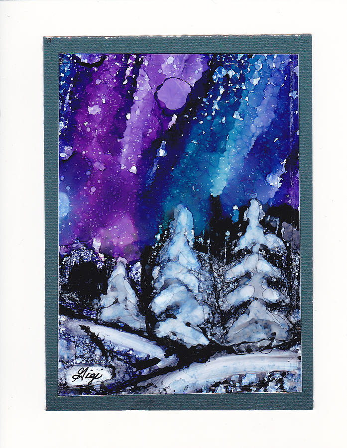 Northern Winter Sky Painting by Gigi Dequanne