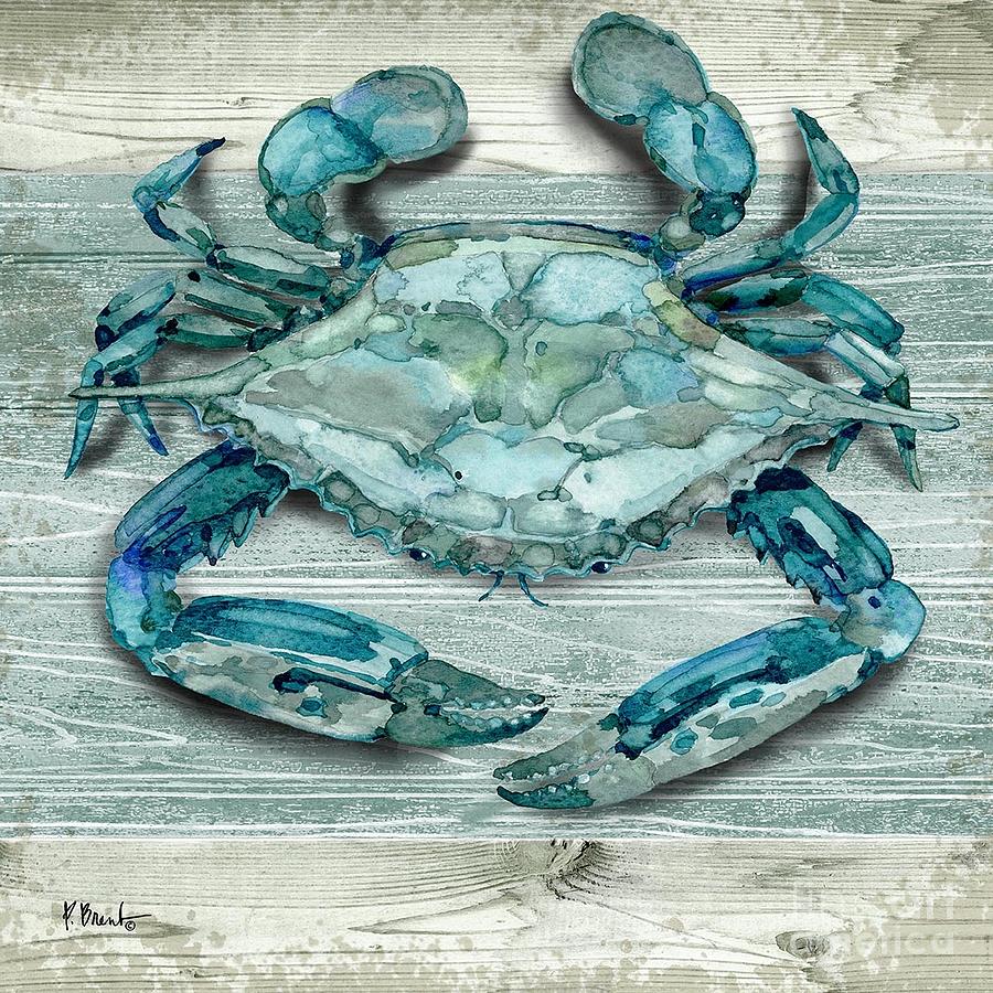 Watercolor Painting - Northpoint Sealife I - Crab by Paul Brent
