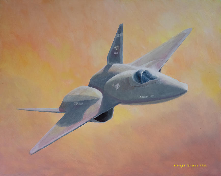 Northrop YF-23 Painting by Douglas Castleman