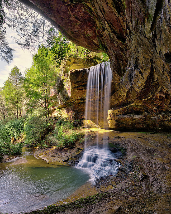 Northrup Falls at Colditz Cove Tennessee  #1 of 3 Photograph by Peter Herman