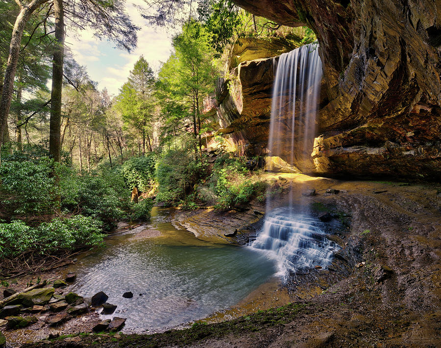 Northrup Falls at Colditz Cove Tennessee  #3 of 3 Photograph by Peter Herman
