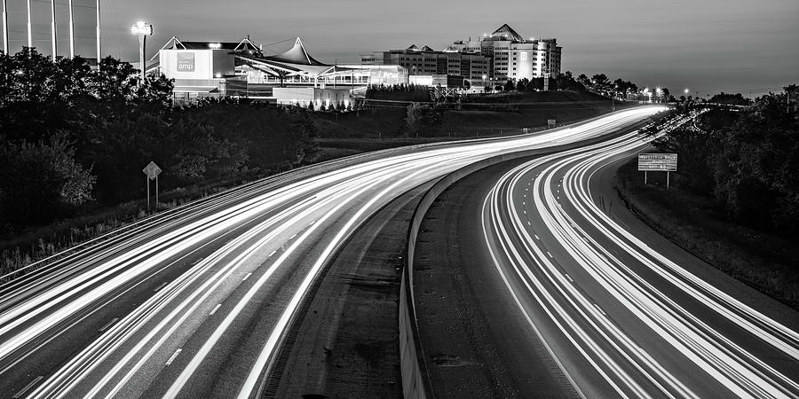 Northwest Arkansas Highway Panorama in Black and White Photograph by Gregory Ballos