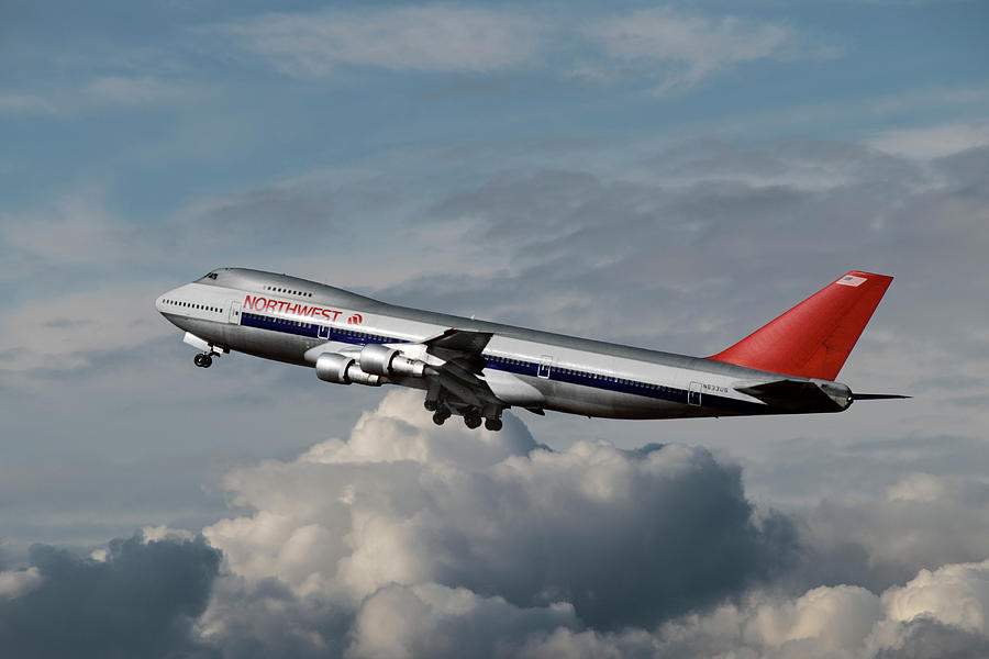 Northwest Orient Airlines Boeing 747 Photograph by Erik Simonsen