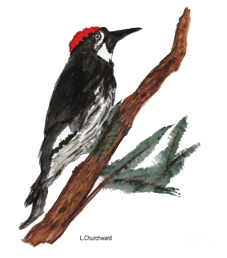 Northwest Woodpecker Painting by Lois Churchward - Pixels