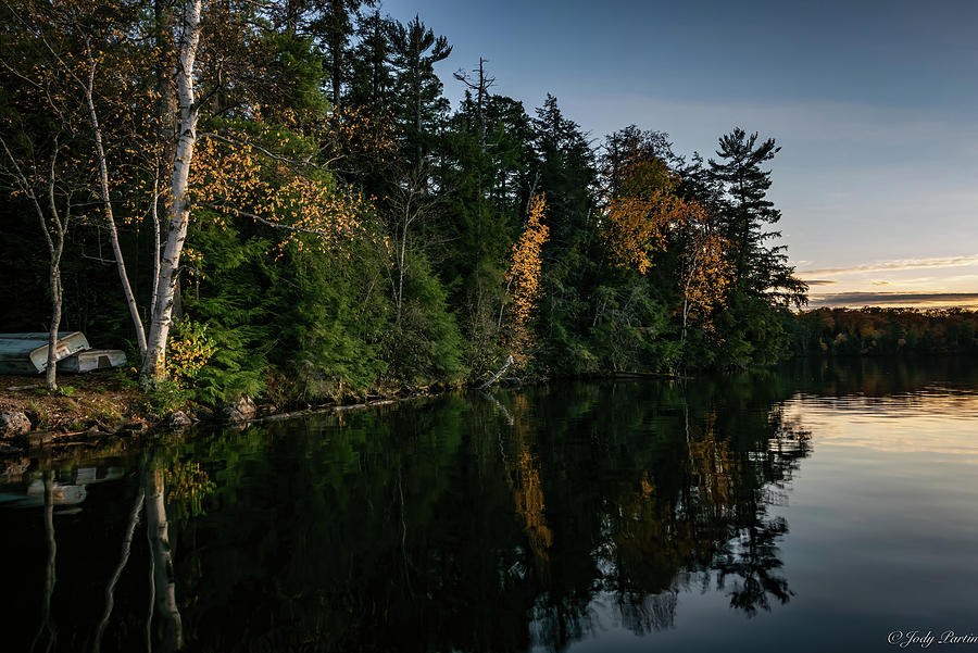 Northwoods Lakeshore in Autumn Photograph by Jody Partin