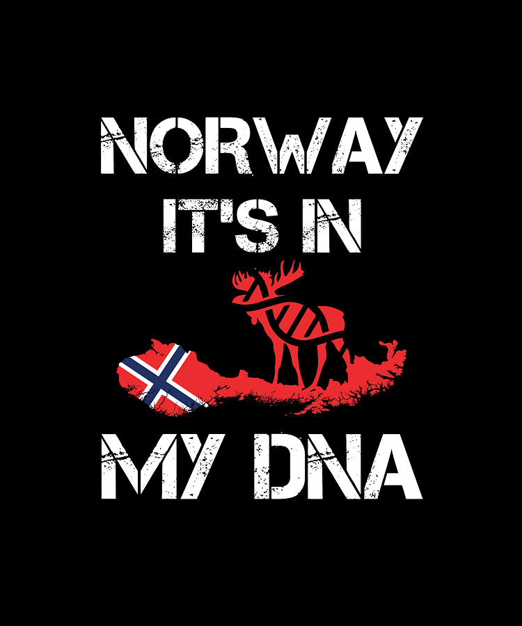 Norway It's In My Dna Digital Art by Eboni Dabila - Pixels