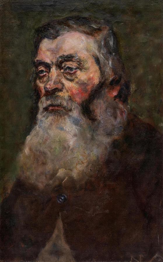 Norwegian Bokmal Gammel mann med skjegg Old Man with Beard Painting by ...