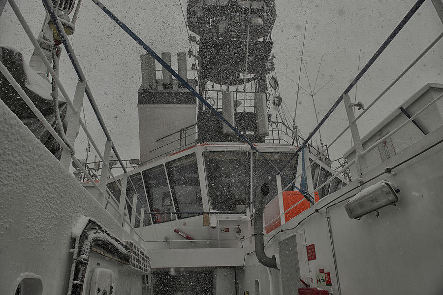 Norwegian Sea Snowstorm Photograph by Doug Wittrock