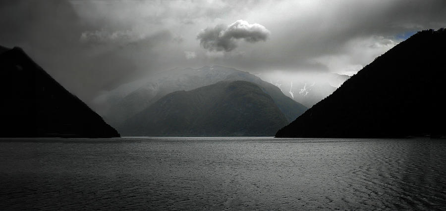 Norwegian Sognfjord Naeroyfjord Mountain Landscape Photograph by Norma Brandsberg