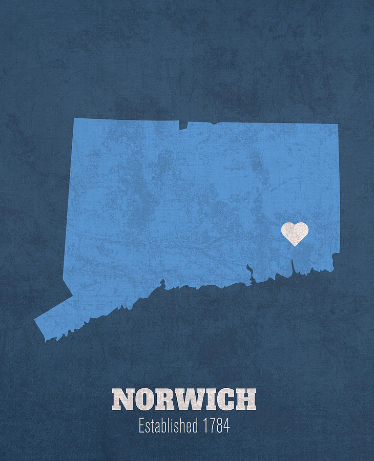Norwich Connecticut City Map Founded 1784 Yale University Color Palette Design Turnpike 