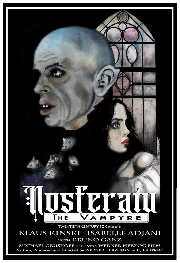 Nosferatu the Vampyre 1979 movie poster Painting by Sean Parnell