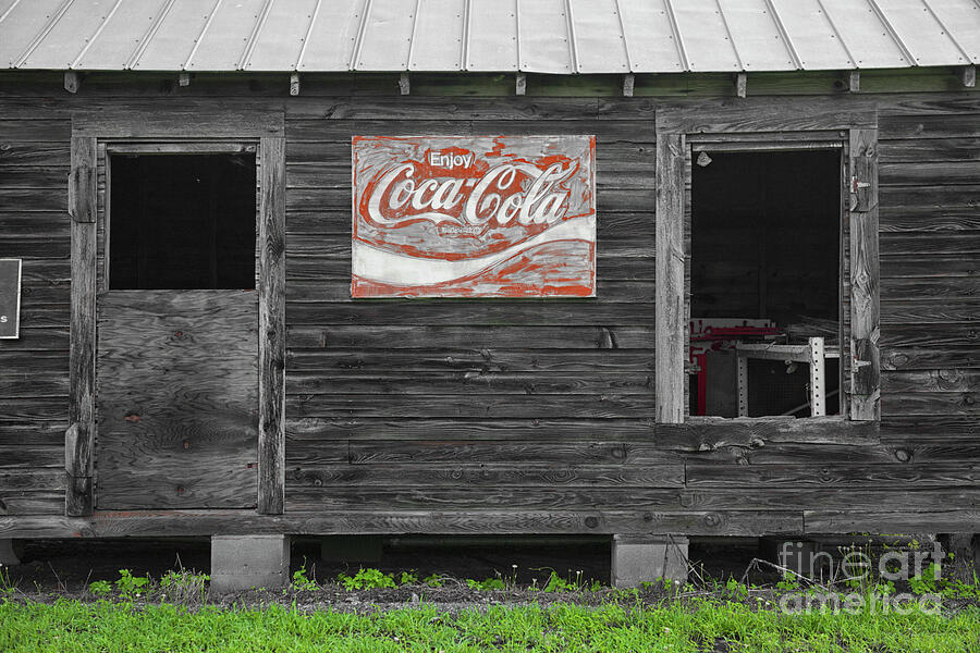 Nostalgic and Weathered Enjoy Coca Cola Sign Photograph by Dale Powell