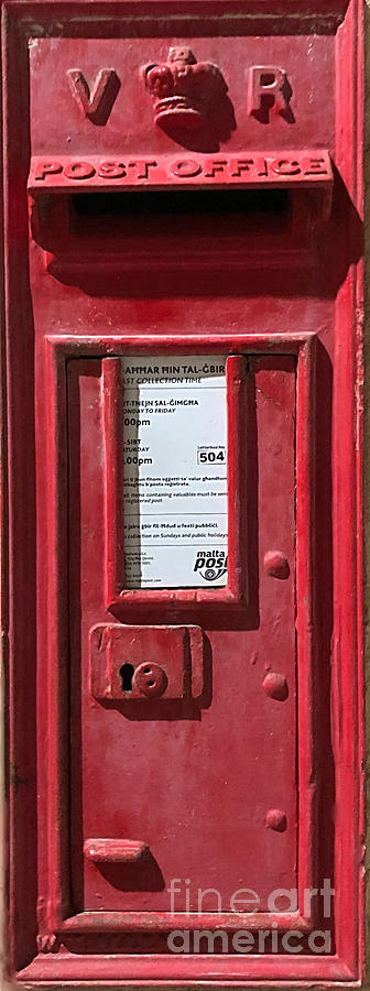 Red Mail Box Post Photograph