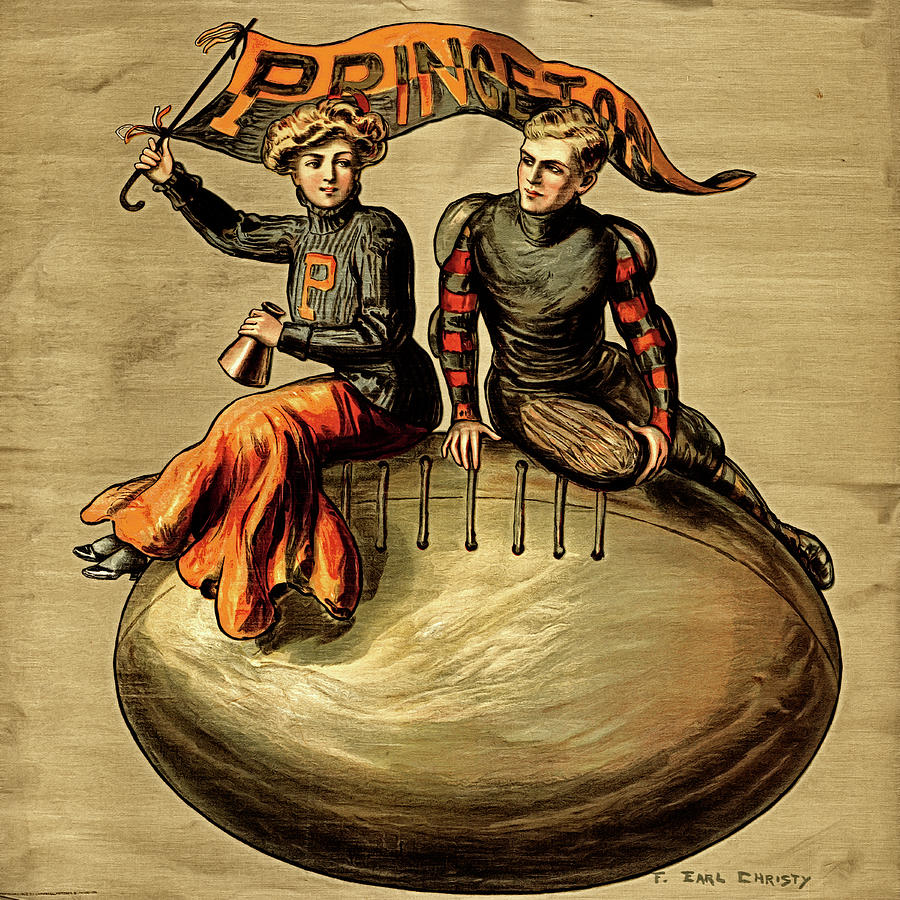 Nostalgic Tigers - Princeton University Football Poster Drawing