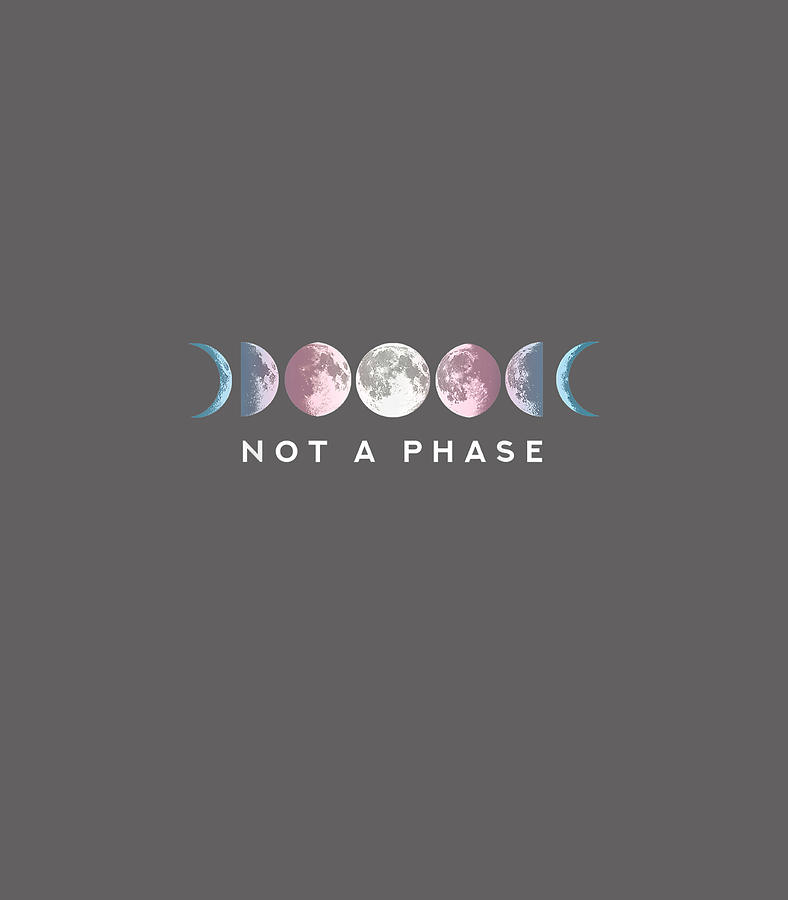 Not a phase Moon LGBT Trans Pride Transgender Digital Art by Esme ...