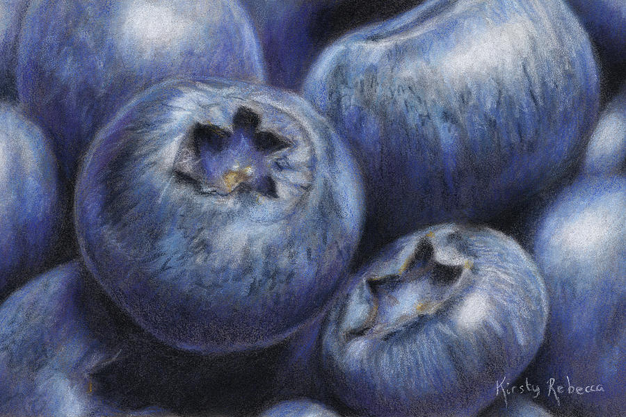 Blueberries Pastel by Kirsty Rebecca